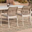 Chaise avec accoudoirs de terrasse en tissu Coral de 22 po de largeur pour l'extérieur, fauteuil résistant aux intempéries avec accoudoirs en bois de teck massif et coussin de siège moelleux-123168034