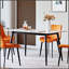 Grande table de salle à manger rectangulaire en pierre avec base en métal solide, parfaite pour les cuisines modernes et élégantes-1795977920-1795977921