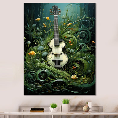 «Music Guitare Meadows Grass Green II» sur toile