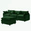 Canapé modulaire en L en chenille avec repose-pieds-690368400