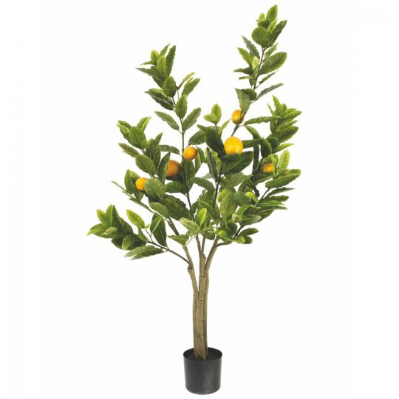 Potted Lemon Tree With Lemons Faux Plants And Trees