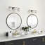 3-lamp matte black adjustable glass Vanity Light