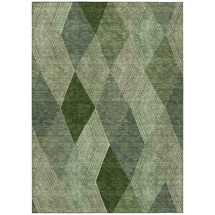Aquaisha Washable Geometric Indoor / Outdoor Rug