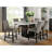 Annah 6 - Person Marble Top Four Leg Dining Set