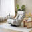 Isabelle & Max Upholstered Manual Swivel Rocker Recliner with Phone Holder-695474642