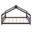 Lit double en bois pleine grandeur, espresso-5973040-5973041