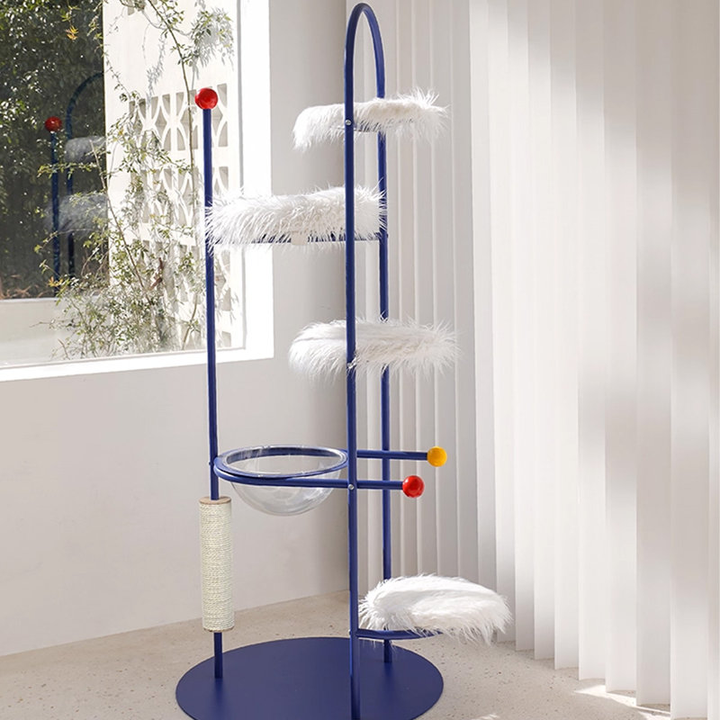 5 Tiers Cat Tree with Condons,Perch,Scratching Posts
