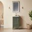 Meuble-lavabo simple autoportant de 18 po avec plateau entièrement assemblé