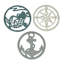 Metal Round 3 Piece Trivet Set