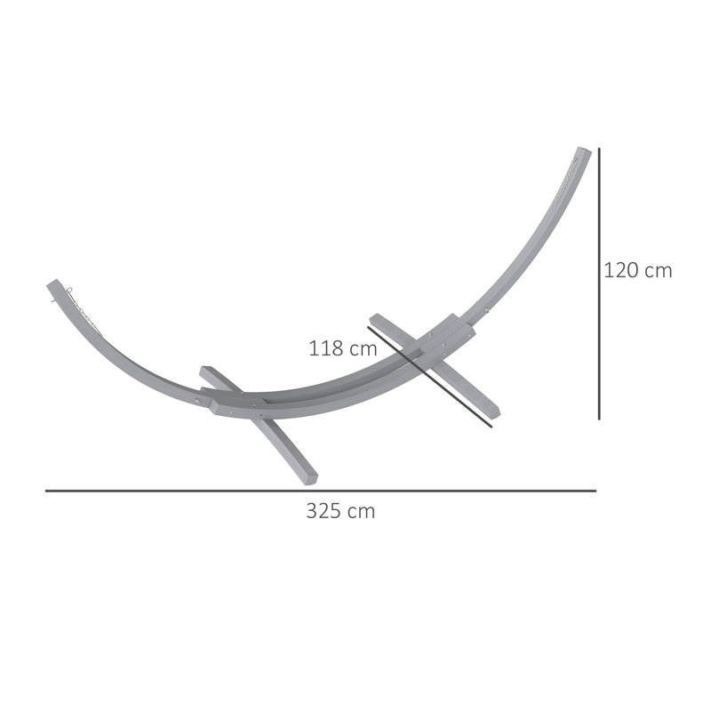 Wood Standard Hammock Stand, Grey