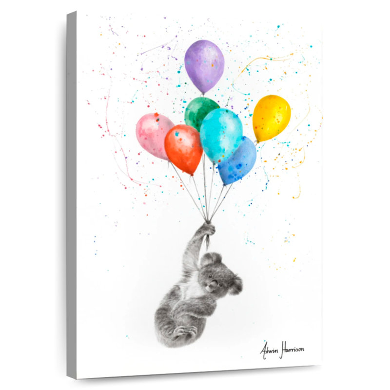 Brampt The Koala And The Balloons, 24" H x 16" W