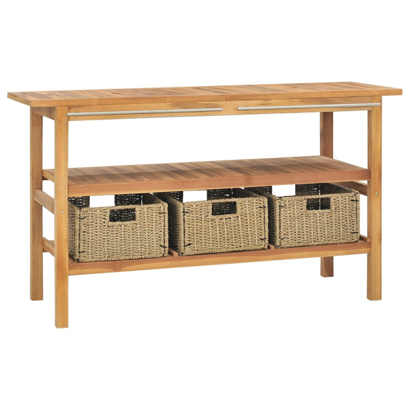 Jeriel Solid Wood Freestanding Bathroom Storage