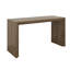 Console moderne avec motif rayé unique, table d'entrée étroite en placage de bois massif Paulownia, derrière la table de canapé-668849822