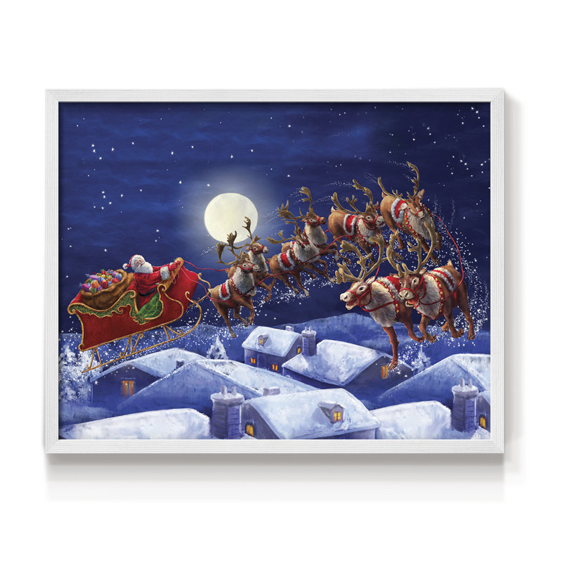 Rooftop Ride -Framed Print - Restickable, 11" H x 14" W, White