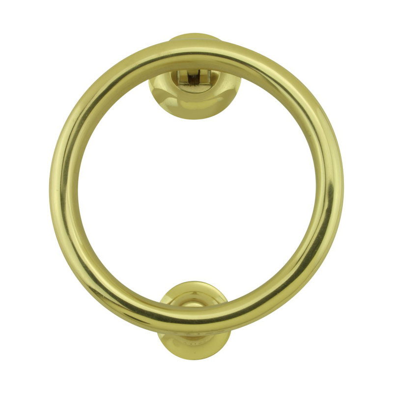 Heurtoir de porte en laiton à anneau rond de 5 po de diamètre pour rénovation