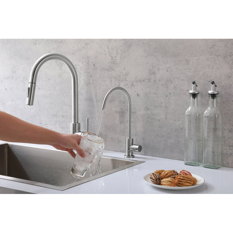 Distributeurs d'eau froide avec poignées Rian, Nickel brossé
