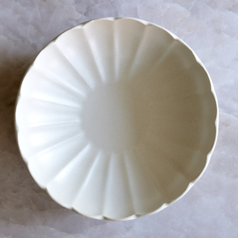 Dhalia Stoneware Pasta Bowl, White