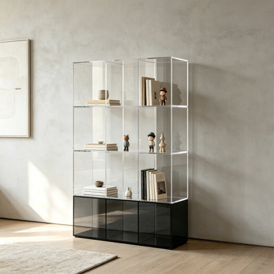 Bibliothèque d'exposition moderne et minimaliste en acrylique