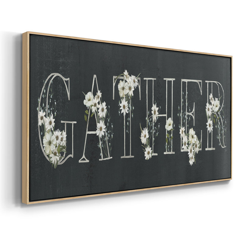 Gather - Toile tendue avec châssis tendue, prête à être accrochée, H 21 po x l 41 po, Naturel