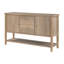Buffet console Rinie, 2 tiroirs et armoires, brun