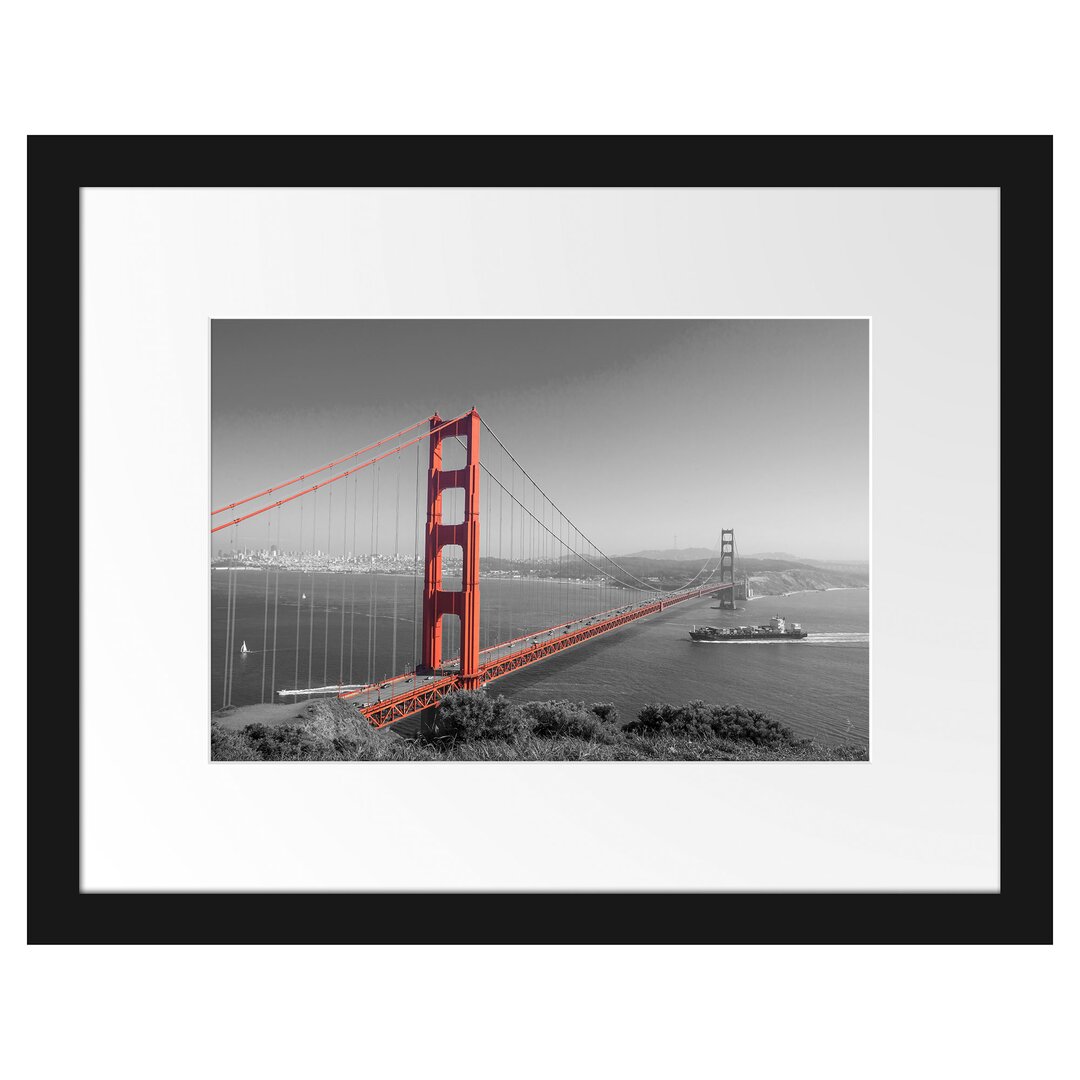 Gerahmtes Poster Eindrucksvolle Golden Gate Bridge