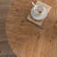 Table basse ronde en bois 31,29 po avec pieds en croix dorée-1720096248