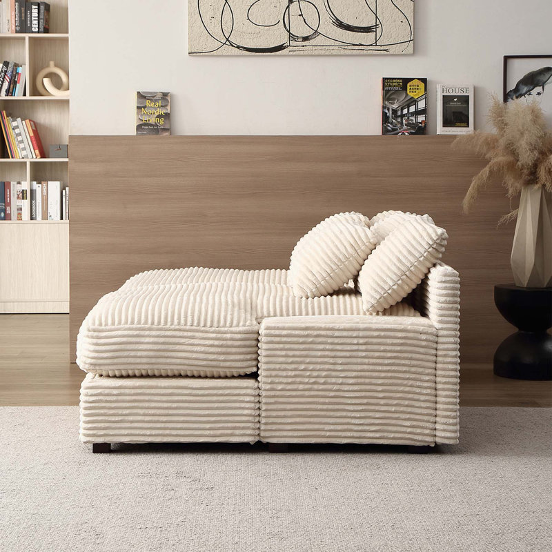Lit de repos Sleeper, Velours côtelé beige