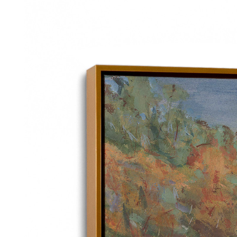 «Westfield River in the Fall» par Stephen Calcasola, reproduction d'art sur toile, H 30 po x l 40 po, Doré