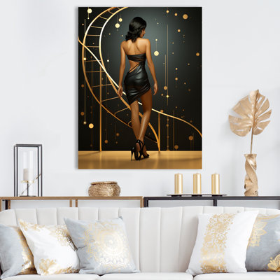 «Playful Evening Glam Portrait», reproduction sur toile