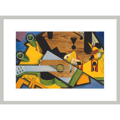 Nature morte avec une guitare par Juan Gris - impression giclée sur cadre
