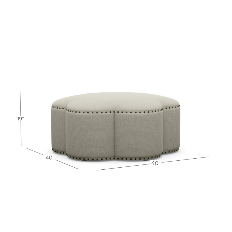 Kate 40" Ottoman, Sugar Shack 120501, Antique Brass