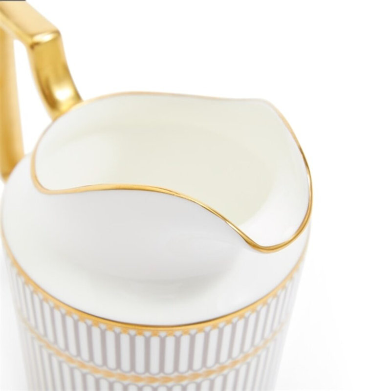 Wedgwood Anthemion Gray Sugar & Creamer Set