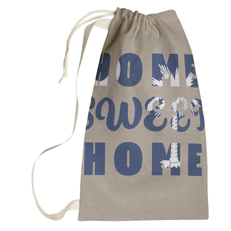 Sac à linge Home Sweet Home, Grand (H 76,5 po x l 29,5 po x P 1,5 po), Caroline du Sud