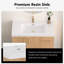 Meuble-lavabo mural 36 po avec lavabo en résine intégré et tablette ouverte