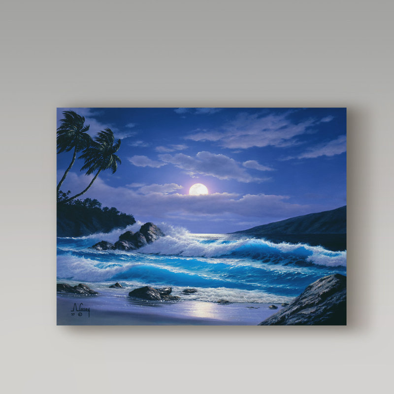 «Fikes Coastal Scene 5», reproduction de peinture à l'huile sur toile tendue Fikes, H 18 po x l 24 po