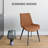 32.4"H Modern Upholstered Dining Chairs, Faux Leather Back with Steel Legs for Kitchen, Dining, Living, Reception, Office Guest Chairs, and Outdoor-245016042-215142799