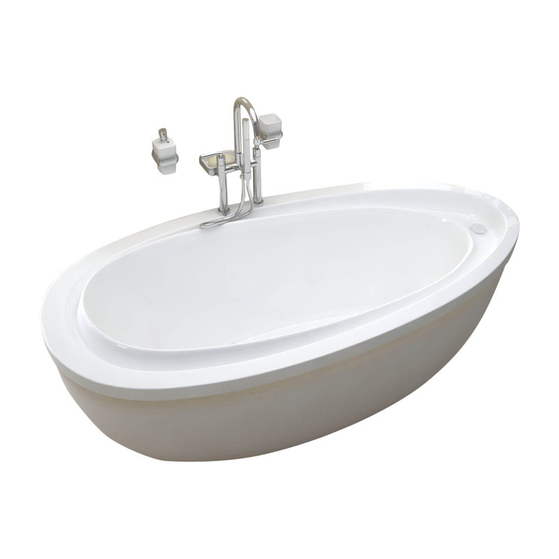 Capricia 71'' x 38.75'' Soaking Acrylic Bathtub