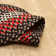 Farmhouse Braided Cotton Black / Red Area Rug