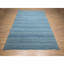 Tapis bleu royal impérial 8 pi x 10 pi, petit motif géométrique répétitif en losanges, motif Kohinoor Herat, laine pure, ton sur ton, noué à la main, sans bordure, doux au toucher, tapis oriental