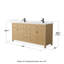 Pendry 72" Freestanding Double Bathroom Vanity with Quartz Top-1982778225