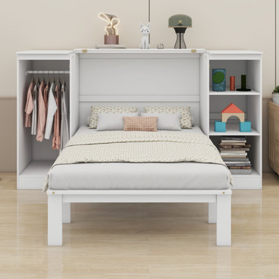 Lit escamotable avec tablettes et garde-robe Murphy