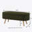 Luxury Oval Boucle Storage Ottoman Bench With Wood Legs 350Lb Weight Capacity & Safety Hinge, For Living Room, Bedroom Entryway,DARK GREEN-1631238985