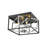 Modern 4 Light Black Square Flush Mount-1993512681