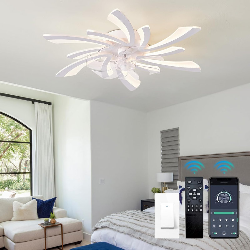 31 ventilateurs de plafond avec lumières, ventilateurs de plafond encastrés modernes avec lumières et télécommande, ventilateur de plafond à profil bas avec lumière, ventilateurs de plafond avec lumières pour la chambre à coucher