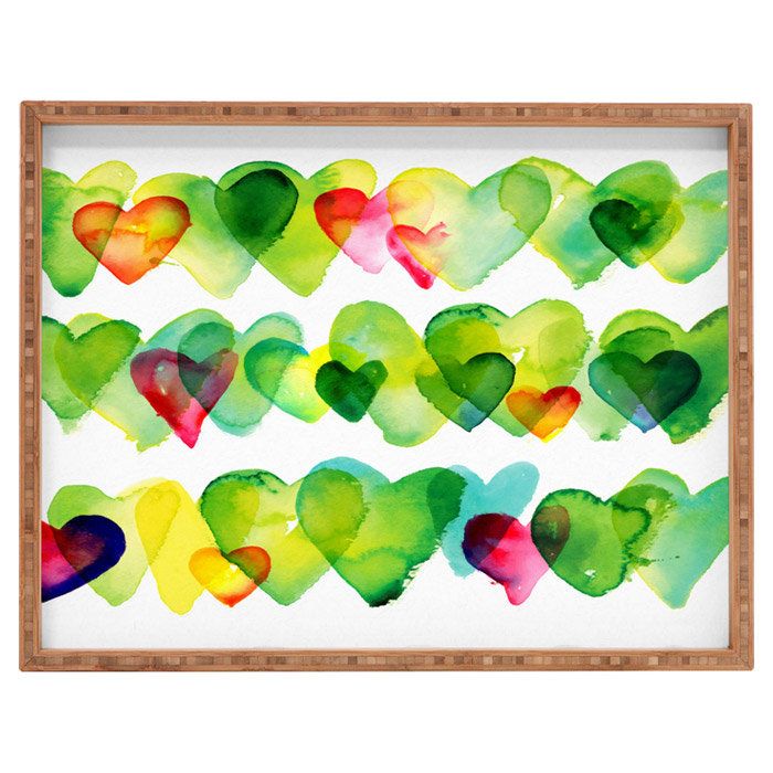 Plateau de table repose-pieds/café hearts