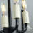 Square Wire Frame Semi-Flush Mount - 4-Light, E12 Candelabra Base, Matte Black