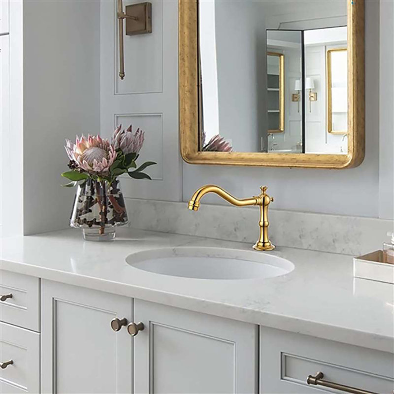 FontanaShowers® Polished Gold Touchless Bathroom Faucet