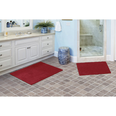 Ensemble de 2 tapis de bain en nylon avec envers antidérapant Viridian