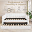 Grand lit tapissier avec couchette peu encombrant - chargement USB, structure robuste, sans sommier-14408720