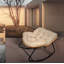 Chaise berçante en osier pour l'intérieur-711491269